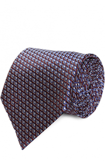 Шелковый галстук с узором Ermenegildo Zegna