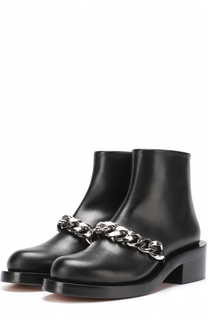 Кожаные ботинки с массивной цепью Givenchy