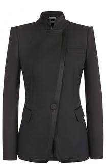 Приталенный шерстяной жакет с воротником-стойкой Alexander McQueen