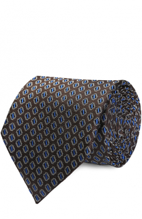 Шелковый галстук с узором Ermenegildo Zegna