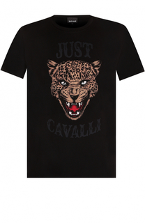 Хлопковая футболка с принтом Just Cavalli