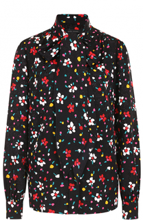 Шелковая блуза с принтом и воротником аскот Marc Jacobs