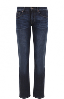 Джинсы прямого кроя с контрастной прострочкой 7 For All Mankind