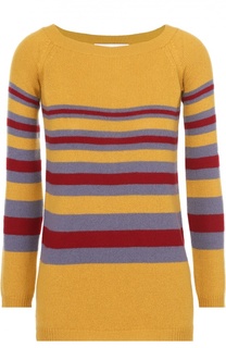 Кашемировый пуловер прямого кроя в контрастную полоску Valentino