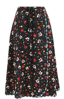 Шелковая юбка-миди с принтом Marc Jacobs