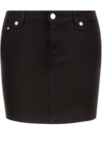 Джинсовая мини-юбка с контрастными звездами Givenchy