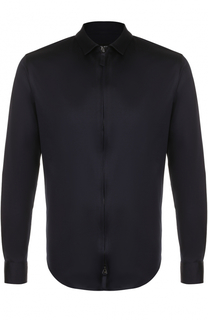 Хлопковая рубашка на молнии Giorgio Armani