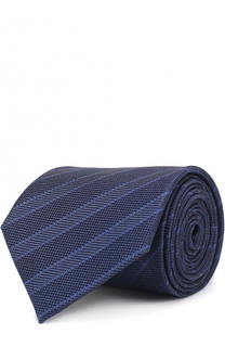 Шелковый галстук в полоску Giorgio Armani
