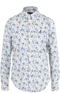Блуза прямого кроя с цветочным принтом Polo Ralph Lauren