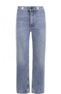 Укороченные джинсы прямого кроя с потертостями Rag&amp;Bone
