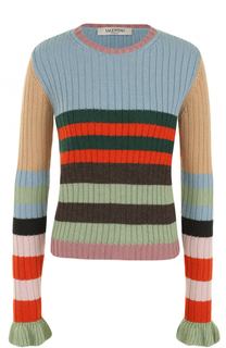 Приталенный пуловер фактурной вязки Valentino