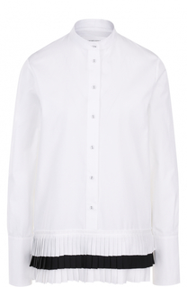 Блуза с воротником-стойкой и плиссированной отделкой Victoria by Victoria Beckham
