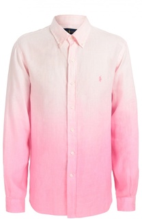 Льняная рубашка с воротником button down Polo Ralph Lauren