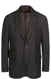 Однобортный пиджак из смеси шерсти и шелка с подстежкой Pal Zileri