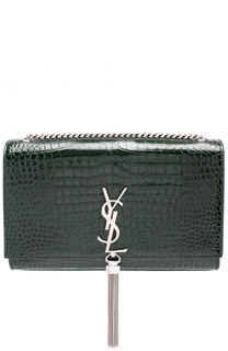 Сумка Monogram с тиснением под крокодила Saint Laurent