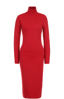 Платье-футляр с длинным рукавом и воротником-стойкой Dsquared2