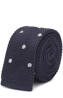 Шелковый вязаный галстук Lanvin