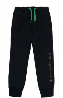 Спортивные брюки с эластичными манжетами и аппликацией Fendi Roma