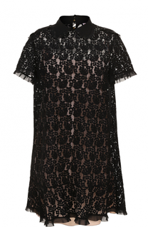 Кружевное мини-платье прямого кроя REDVALENTINO