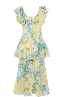 Приталенное платье с оборками и цветочным принтом Alice McCall