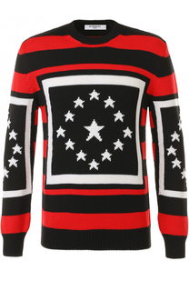 Шерстяной свитер в контрастную полоску Givenchy