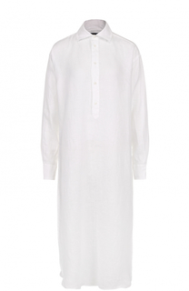Удлиненная льняная блуза свободного кроя Polo Ralph Lauren