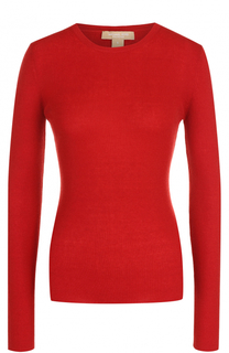 Приталенный кашемировый пуловер фактурной вязки Michael Kors