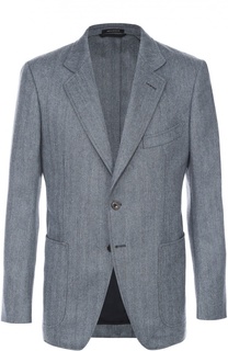 Однобортный пиджак из смеси шерсти и шелка Tom Ford