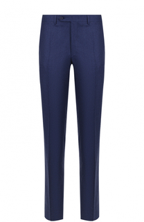 Шерстяные брюки прямого кроя Canali