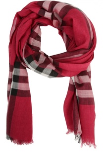 Шарф из смеси шерсти и шелка в клетку Burberry