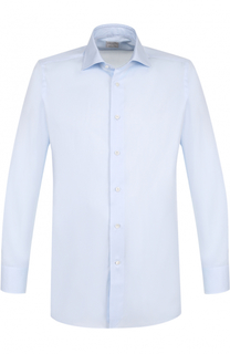 Хлопковая сорочка с воротником кент Bagutta