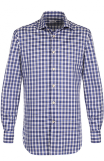 Хлопковая рубашка в клетку Kiton