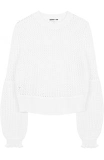 Шерстяной пуловер фактурной вязки MCQ