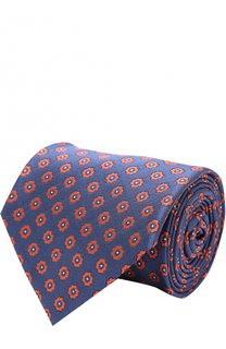 Шелковый галстук с узором Ermenegildo Zegna