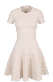 Приталенное мини-платье с фактурной отделкой Alaia