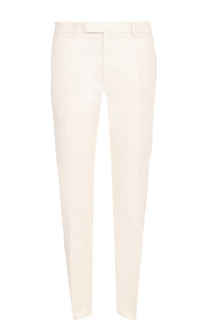 Хлопковые брюки прямого кроя с контрастной отделкой Valentino