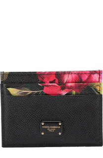 Кожаный футляр для кредитных карт с цветочным принтом Dolce &amp; Gabbana