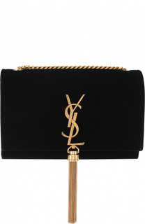 Сумка Monogram small из бархата Saint Laurent