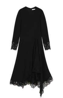 Приталенное платье-миди с кружевной отделкой Givenchy