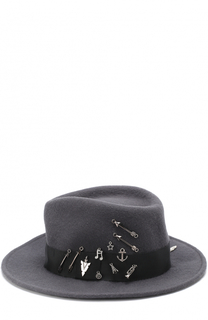 Фетровая шляпа с брошками House Of Lafayette