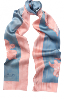 Шелковый шарф с принтом Armani Collezioni