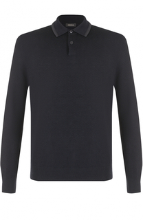 Шерстяное поло с длинными рукавами Z Zegna