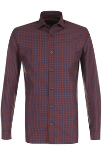 Хлопковая рубашка в клетку Z Zegna