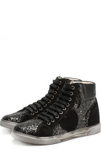 Комбинированные кеды Antibe на шнуровке Saint Laurent