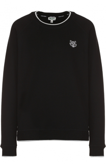 Хлопковый свитшот с декоративной отделкой Kenzo