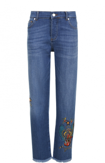 Укороченные джинсы прямого кроя с вышивкой Zadig&amp;Voltaire