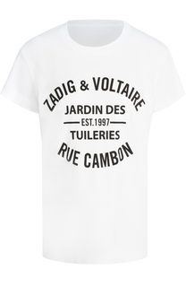 Футболка прямого кроя с принтом Zadig&amp;Voltaire