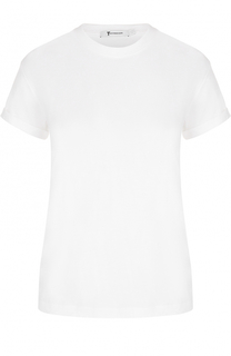 Хлопковая футболка прямого кроя с круглым вырезом T by Alexander Wang