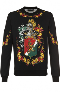 Хлопковый свитшот с принтом Dolce &amp; Gabbana