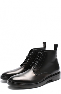 Высокие кожаные ботинки на шнуровке Balenciaga